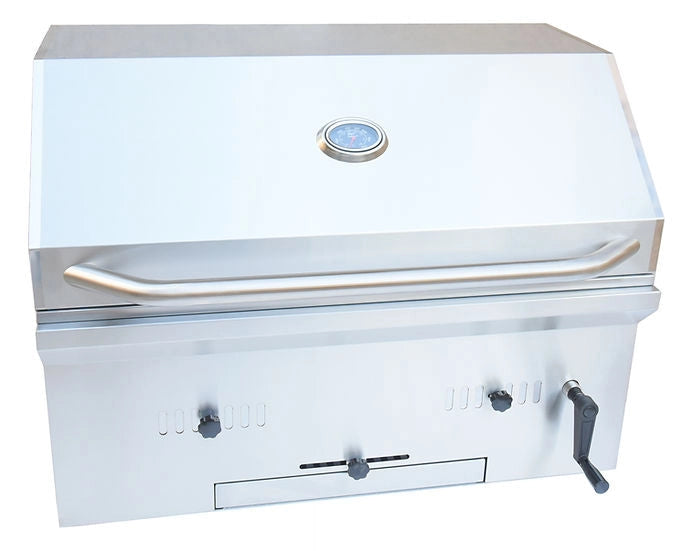 Outdoor 32" Professional Built-In Charcoal Grill | 304 Stainless Steel | Lifetime Warranty