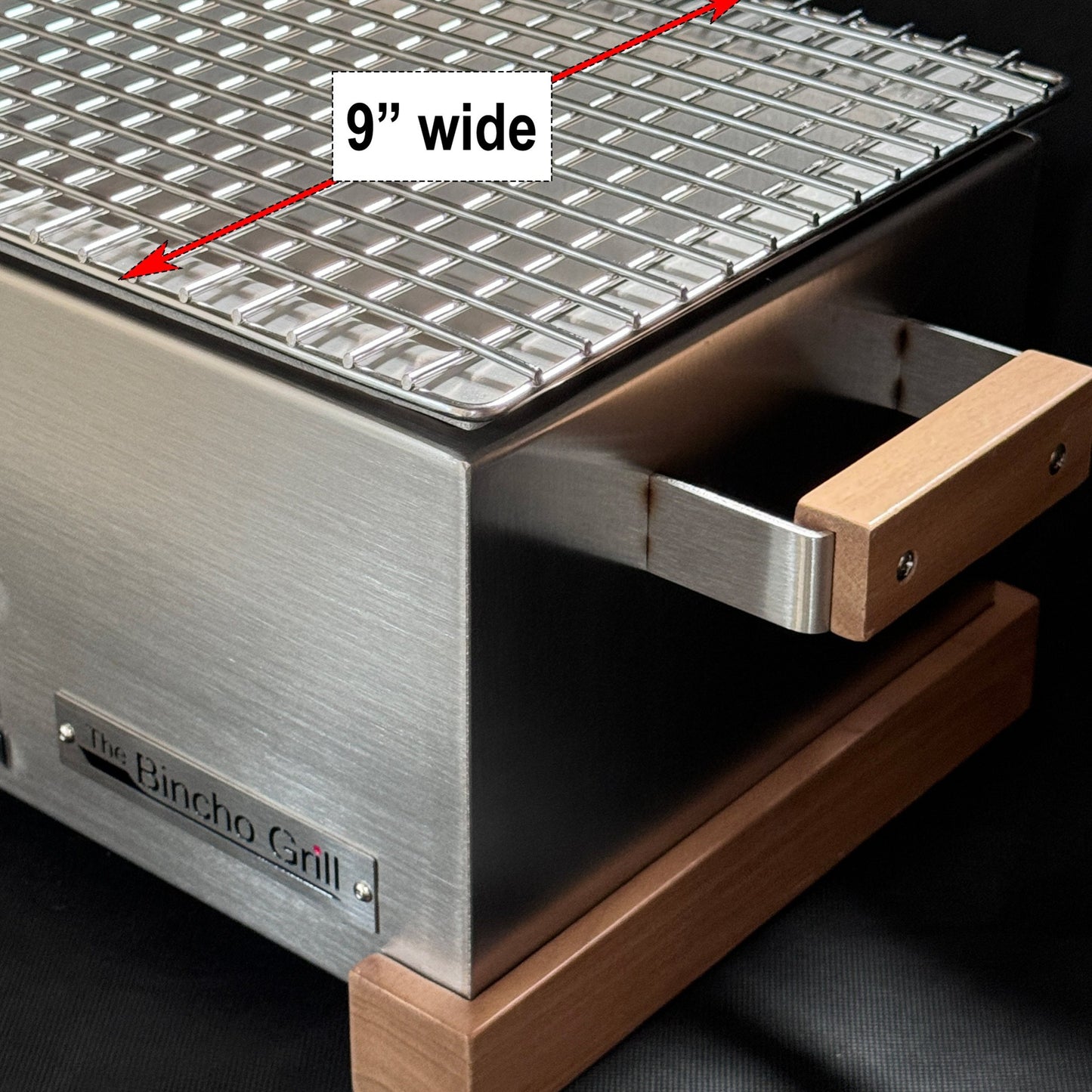 24" Charcoal Grill – Wide Stainless Steel Tabletop