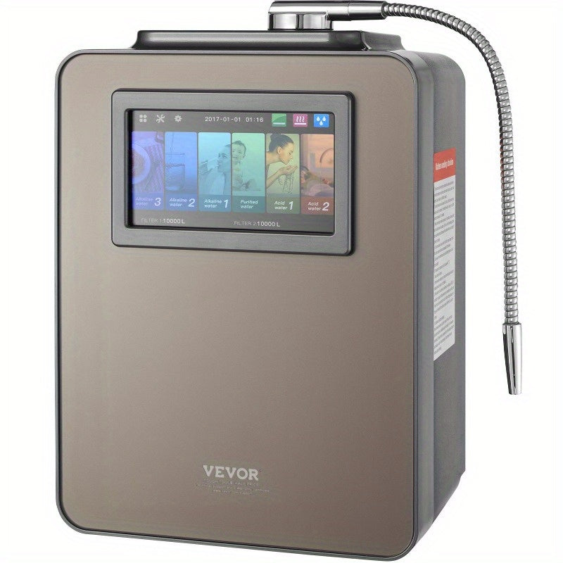 Alkaline Water Ionizer & Purifier with UV, 6-Speed pH, 10,000L Filter