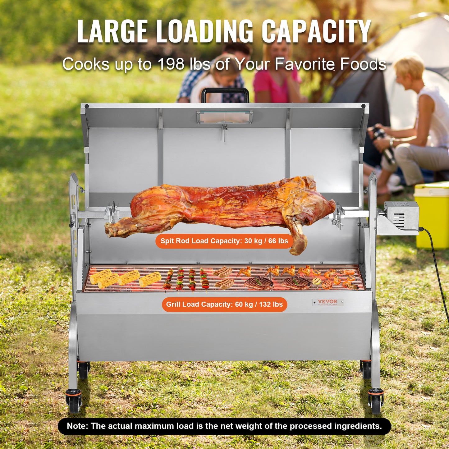 Rotisserie Roaster BBQ Grill – Pig, Lamb & Chicken Spit Roaster