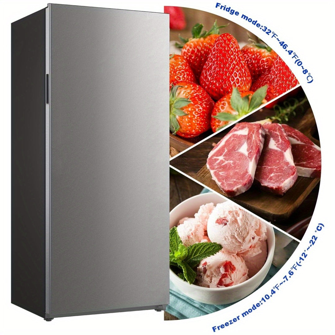 Gal Upright Freezer – Convertible Freezer/Refrigerator with LED Light & Reversible Door