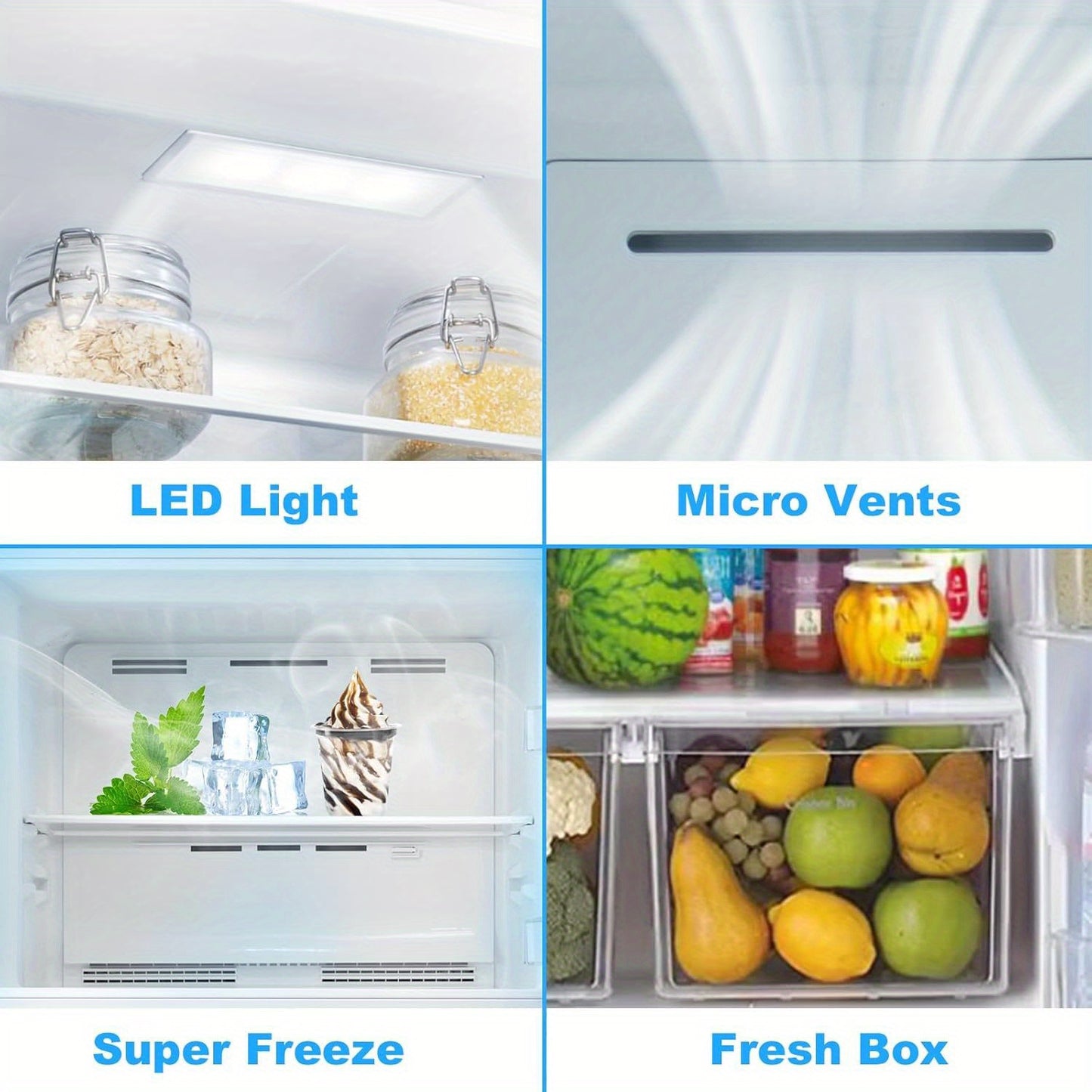 Gal Upright Freezer – Convertible Freezer/Refrigerator with LED Light & Reversible Door