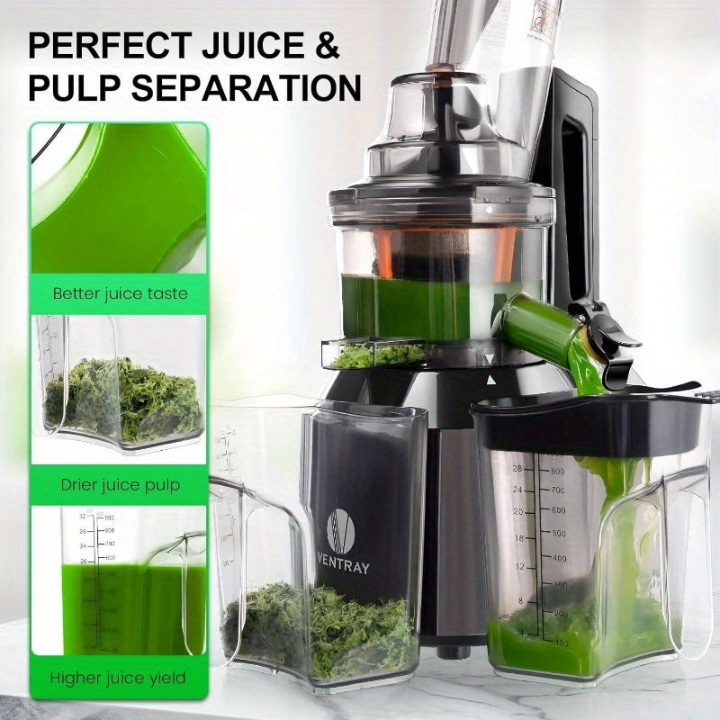 Cold Press Juicer, 240W Slow Masticating, Wide Chute, BPA-Free