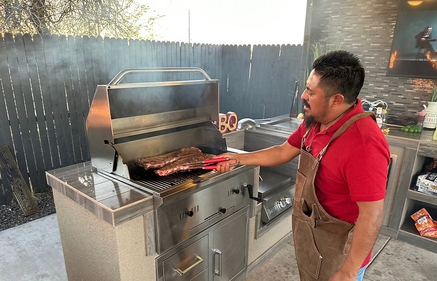 Outdoor 32" Professional Built-In Charcoal Grill | 304 Stainless Steel | Lifetime Warranty