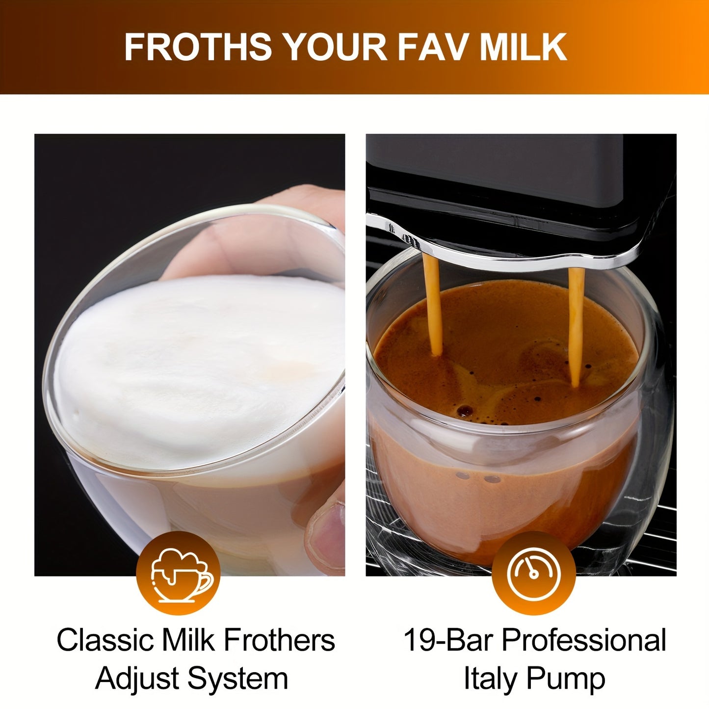 Super Automatic Espresso Machine with Grinder & Milk Frother