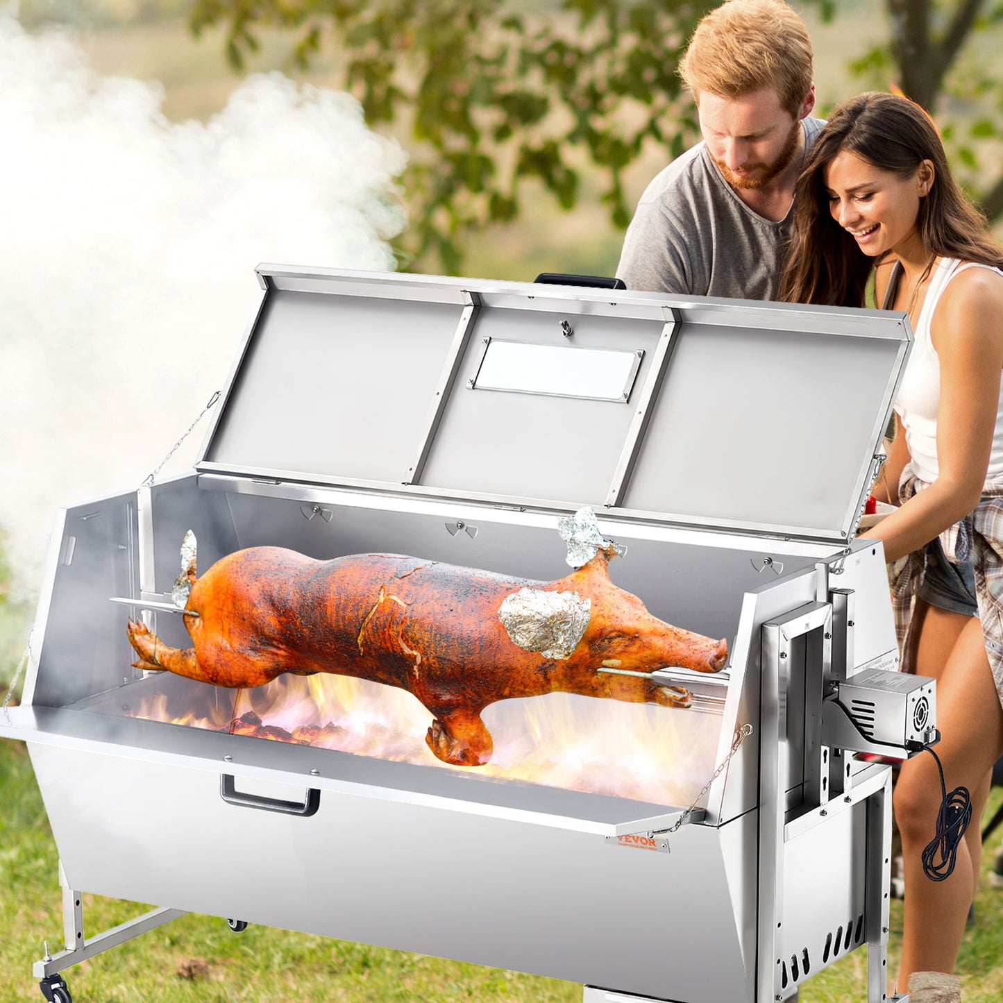 Rotisserie Roaster BBQ Grill – Pig, Lamb & Chicken Spit Roaster