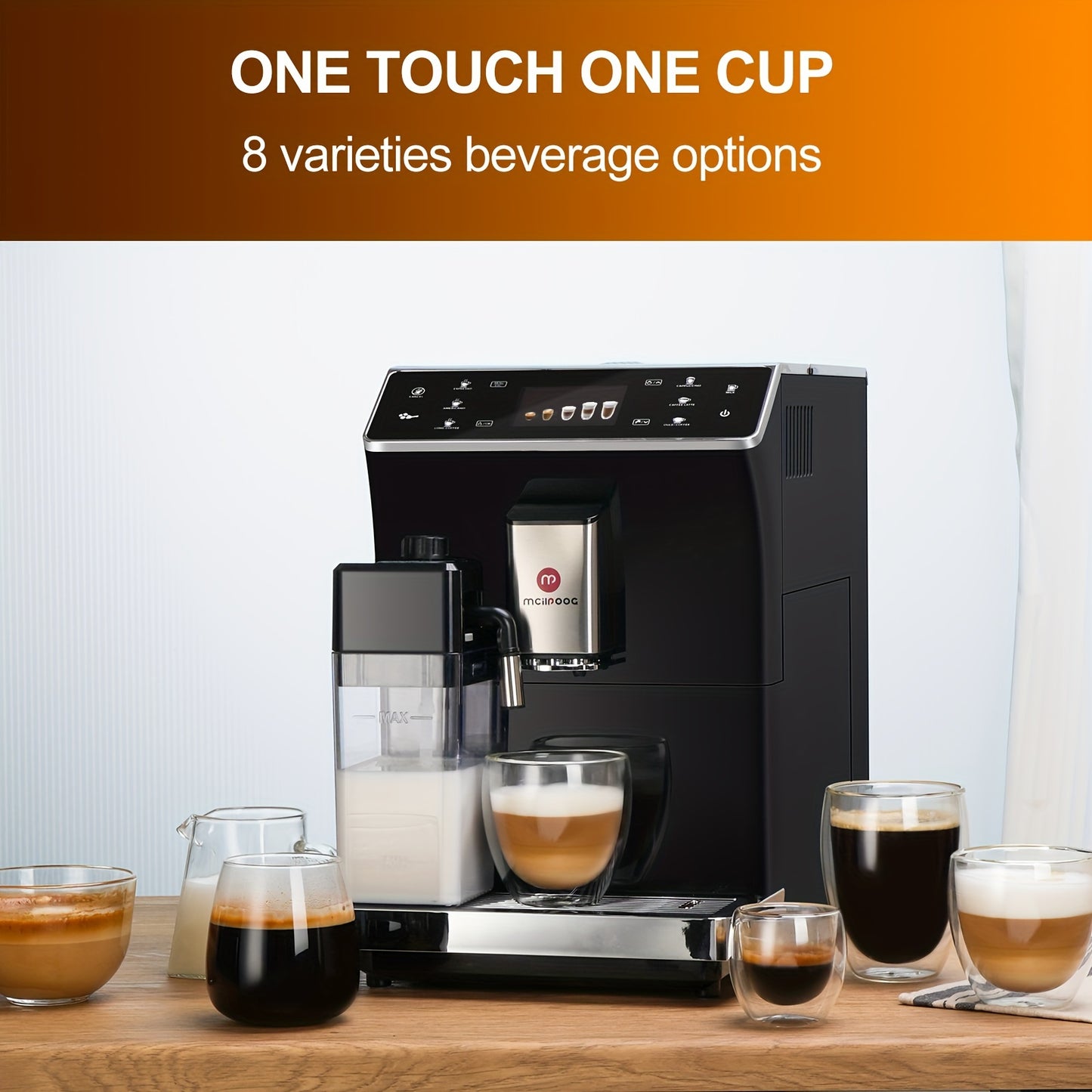 Super Automatic Espresso Machine with Grinder & Milk Frother