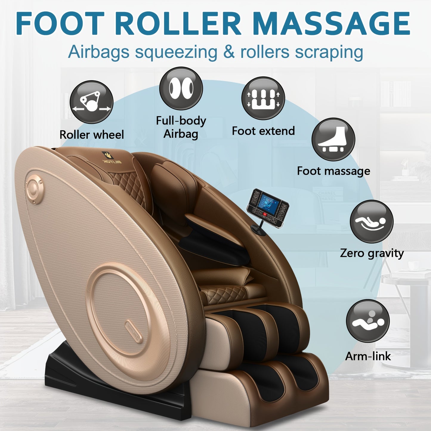 Full Body Zero Gravity Massage Chair with Heat & Airbags