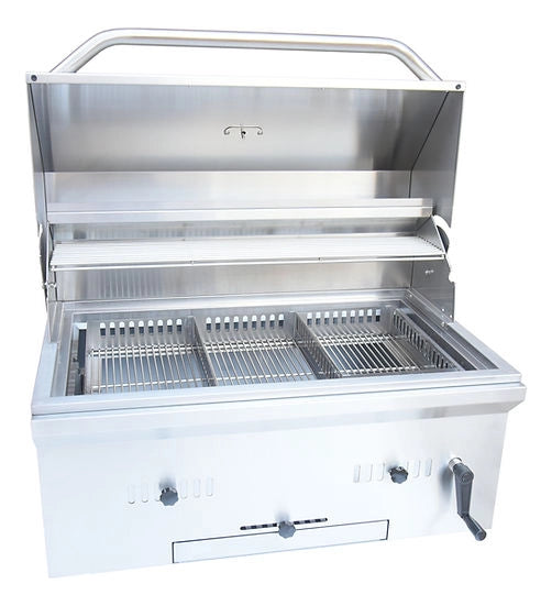 Outdoor 32" Professional Built-In Charcoal Grill | 304 Stainless Steel | Lifetime Warranty