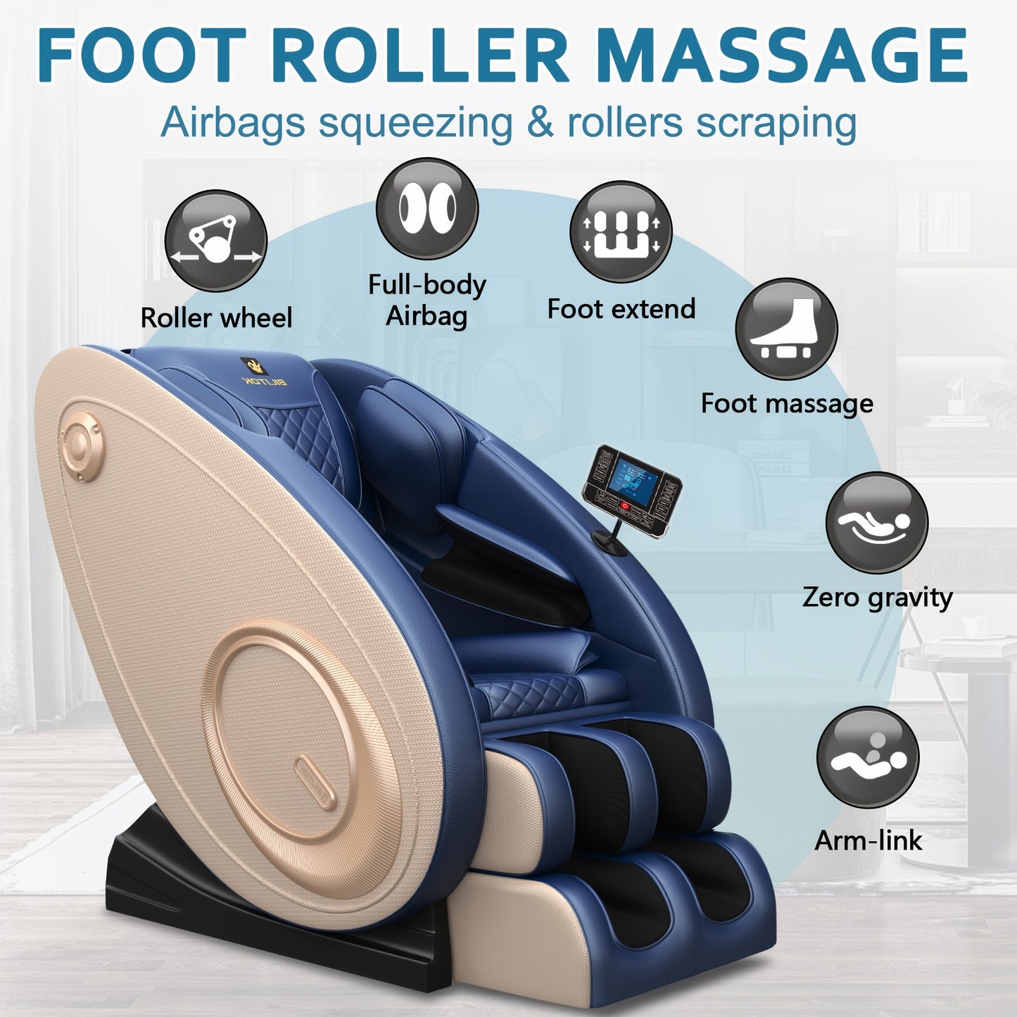 Full Body Zero Gravity Massage Chair with Heat & Airbags