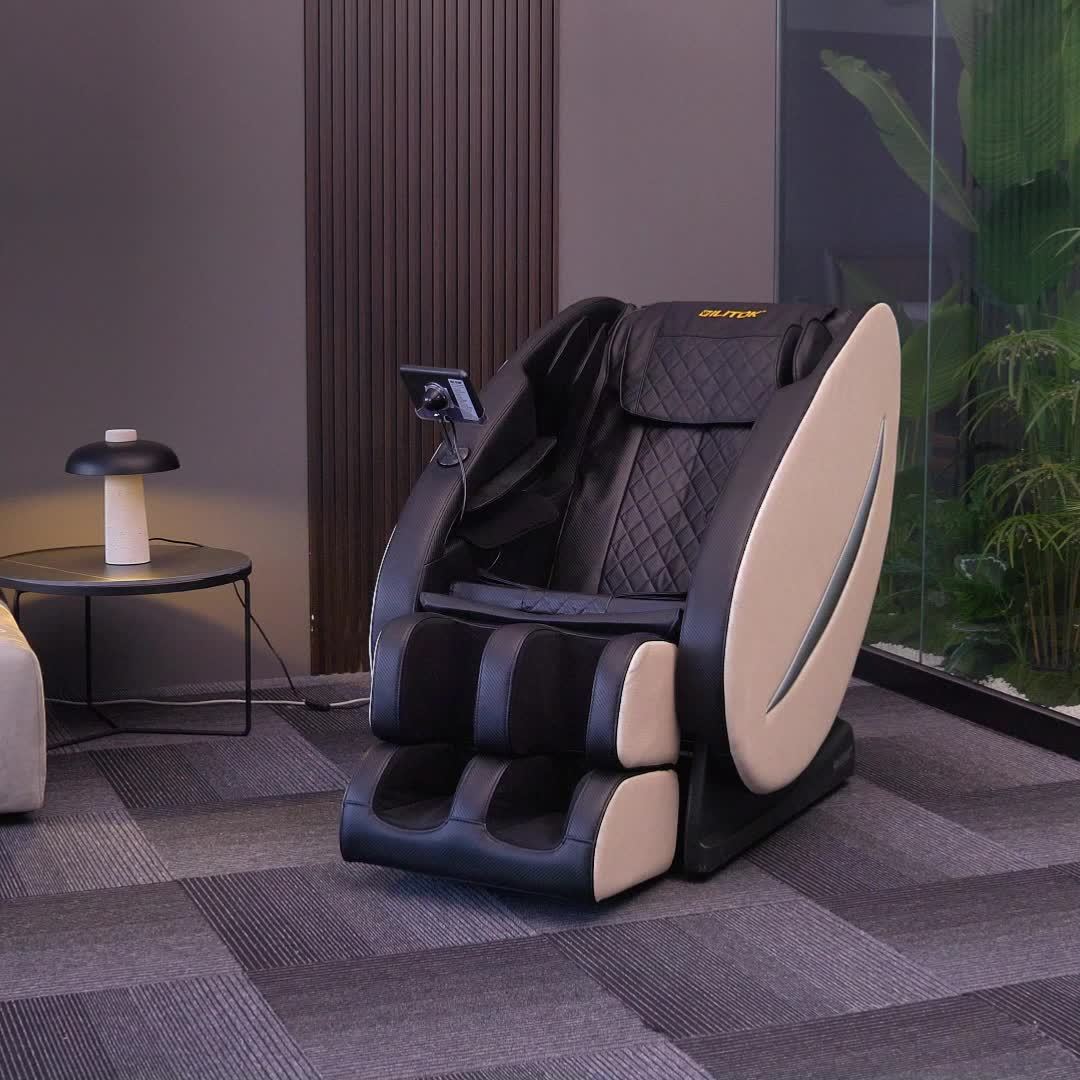 Zero Gravity Full Body Massage Chair with Heat, Airbags & Foot Roller