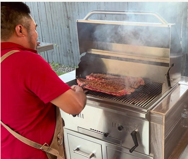 Outdoor 32" Professional Built-In Charcoal Grill | 304 Stainless Steel | Lifetime Warranty