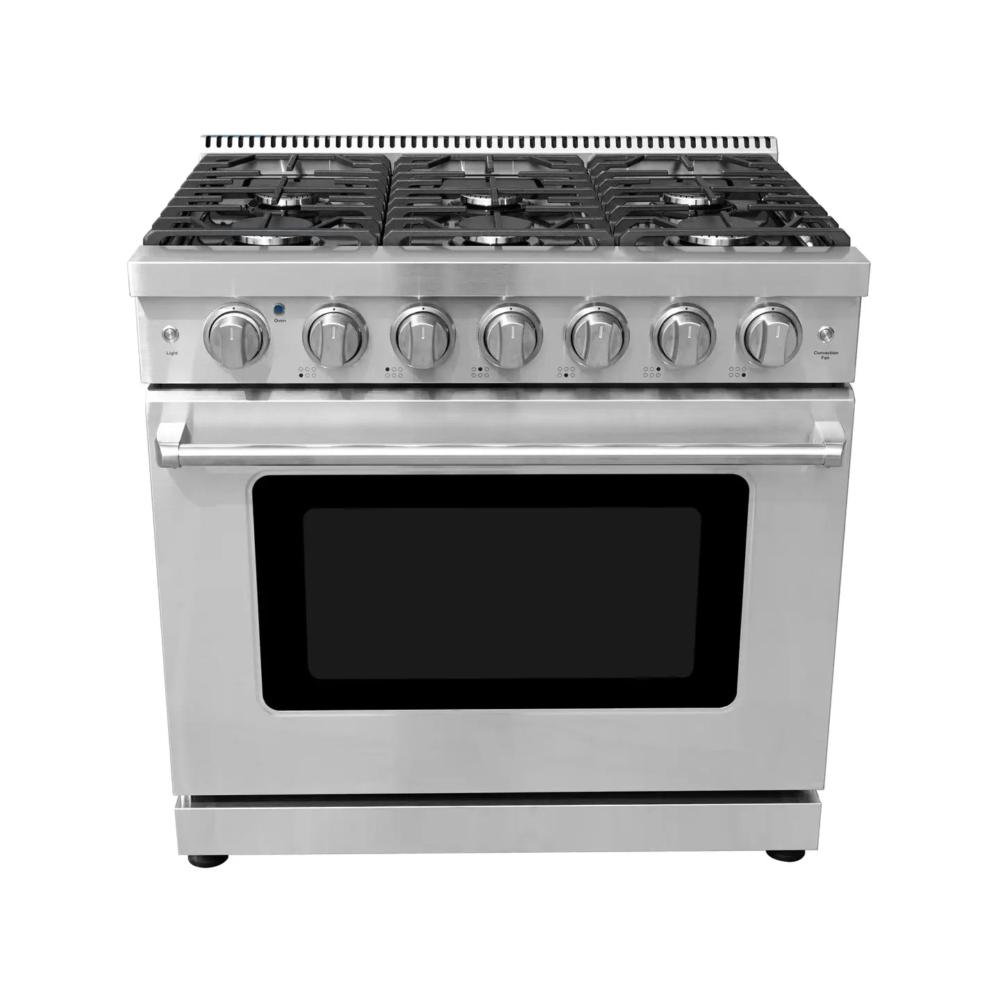 Sherbrooke 36" Professional Gas Range | 6 Burner Chrome Finish Oven