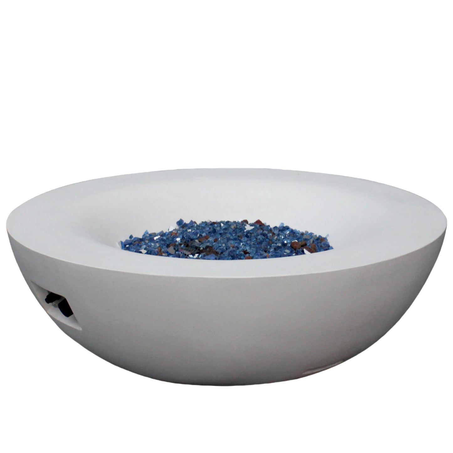Matt White Luxury Concrete Fire Pit Bowl - Outdoor