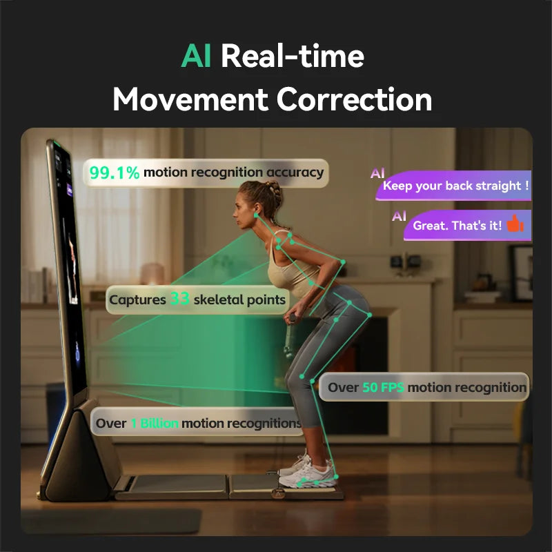 Home Workout, 4K Smart Training Mirror with AI Coaching & 50+ Features