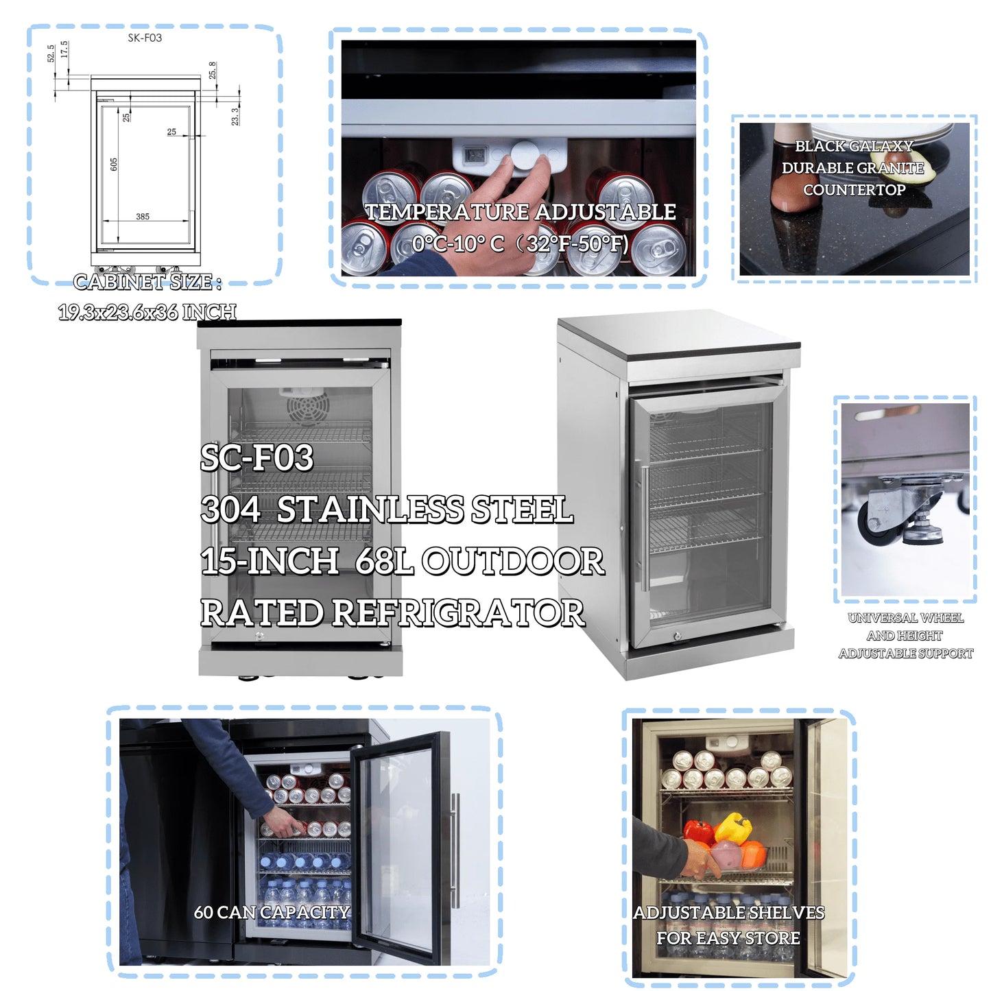 Fully Loaded Outdoor Kitchen BBQ Set with 6-Burner Grill, Sink & Fridge