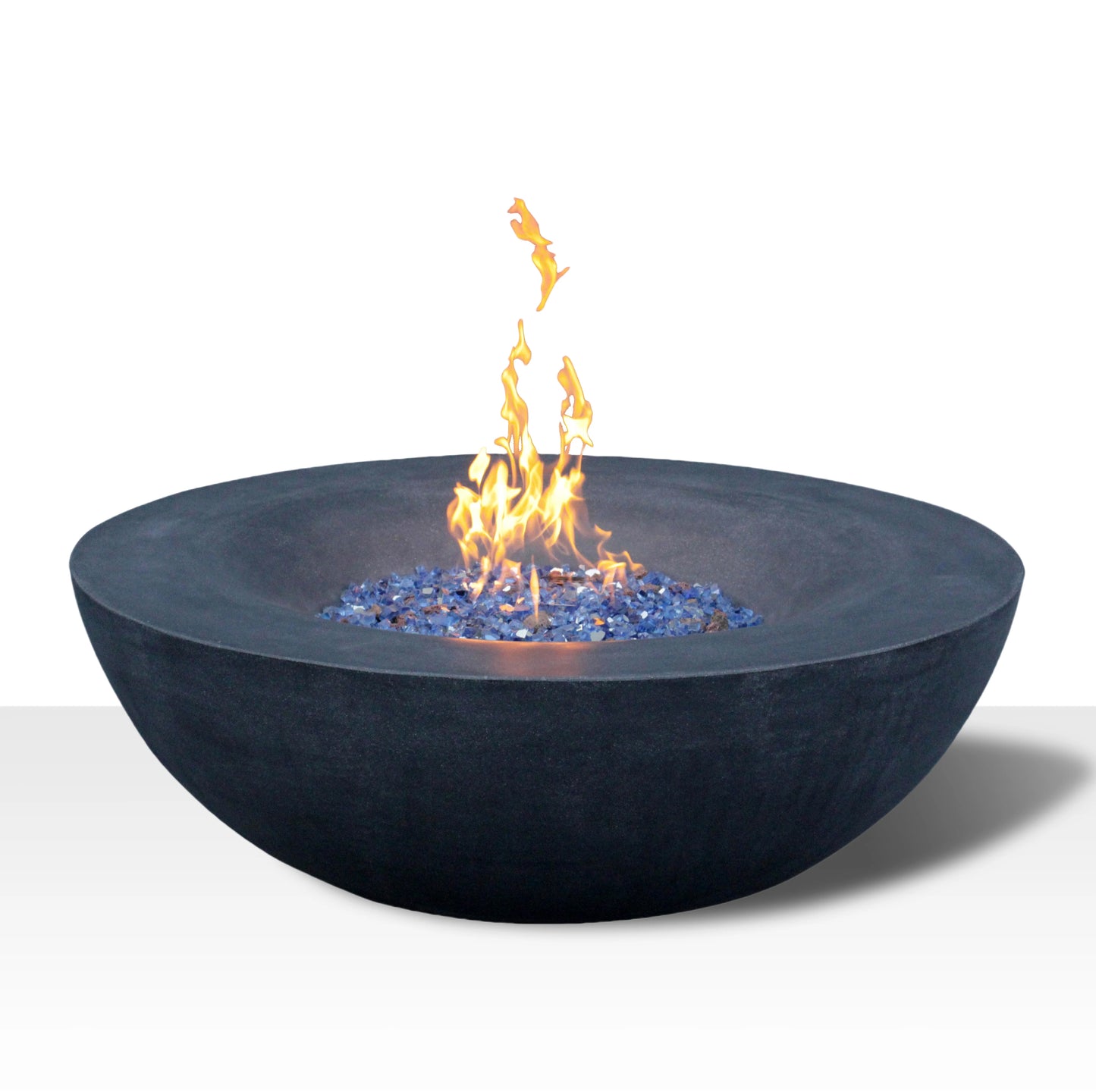 Matt Grey Luxury Concrete Fire Pit Bowl - Outdoor