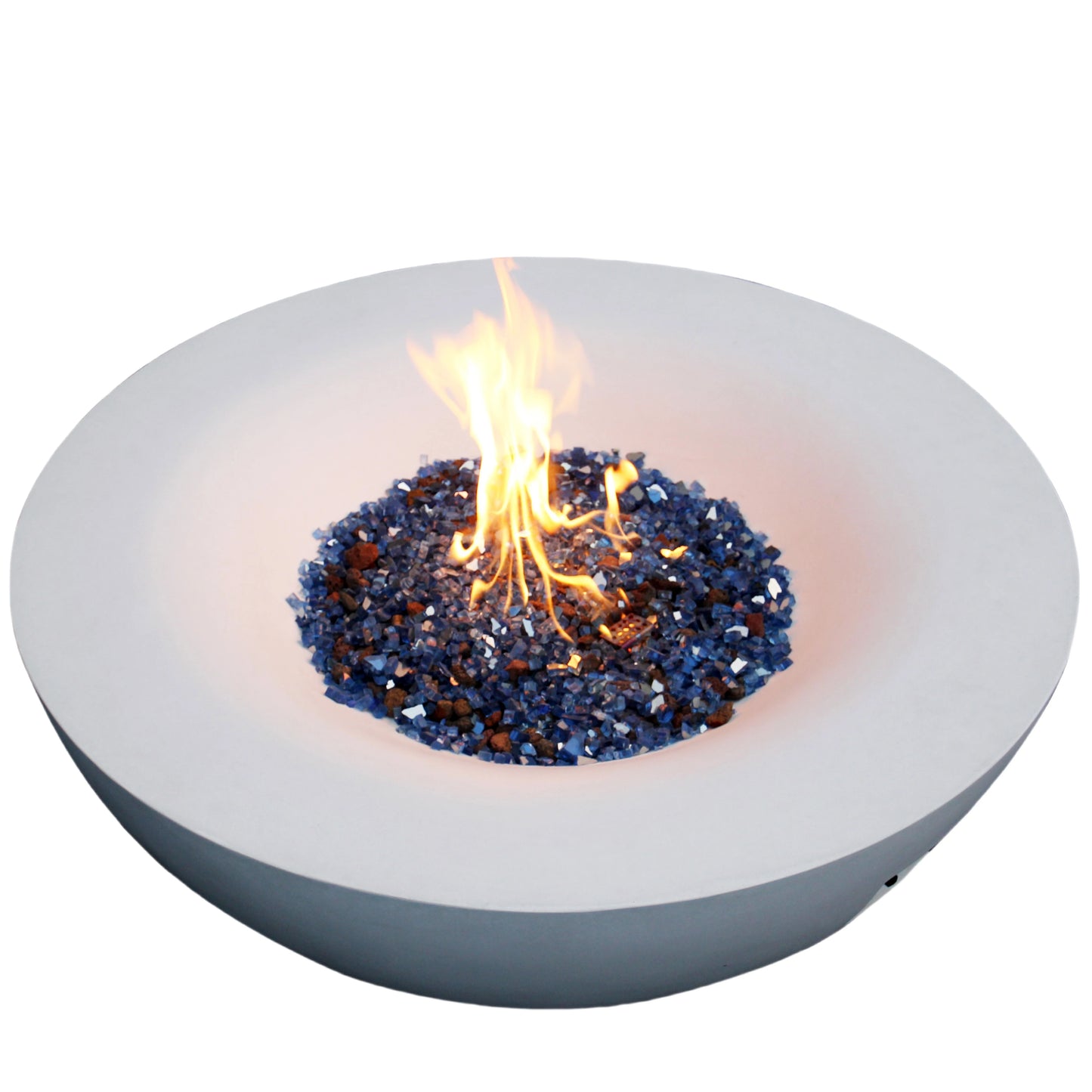 Matt White Luxury Concrete Fire Pit Bowl - Outdoor