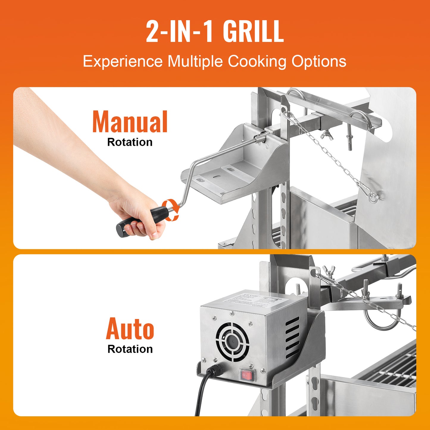 Rotisserie Roaster BBQ Grill – Pig, Lamb & Chicken Spit Roaster