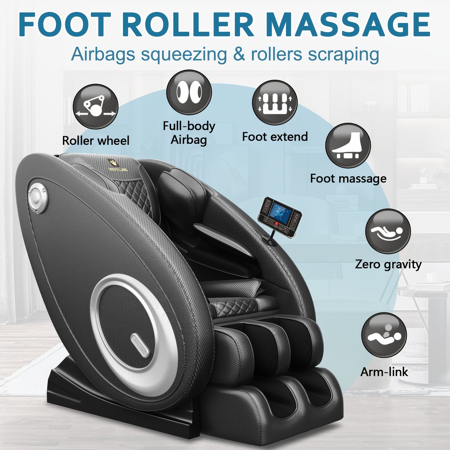 Full Body Zero Gravity Massage Chair with Heat & Airbags