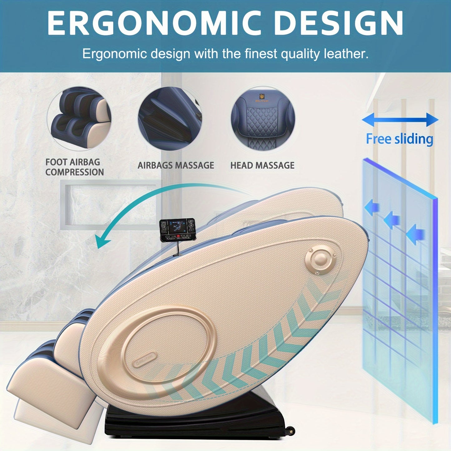 Full Body Zero Gravity Massage Chair with Heat & Airbags