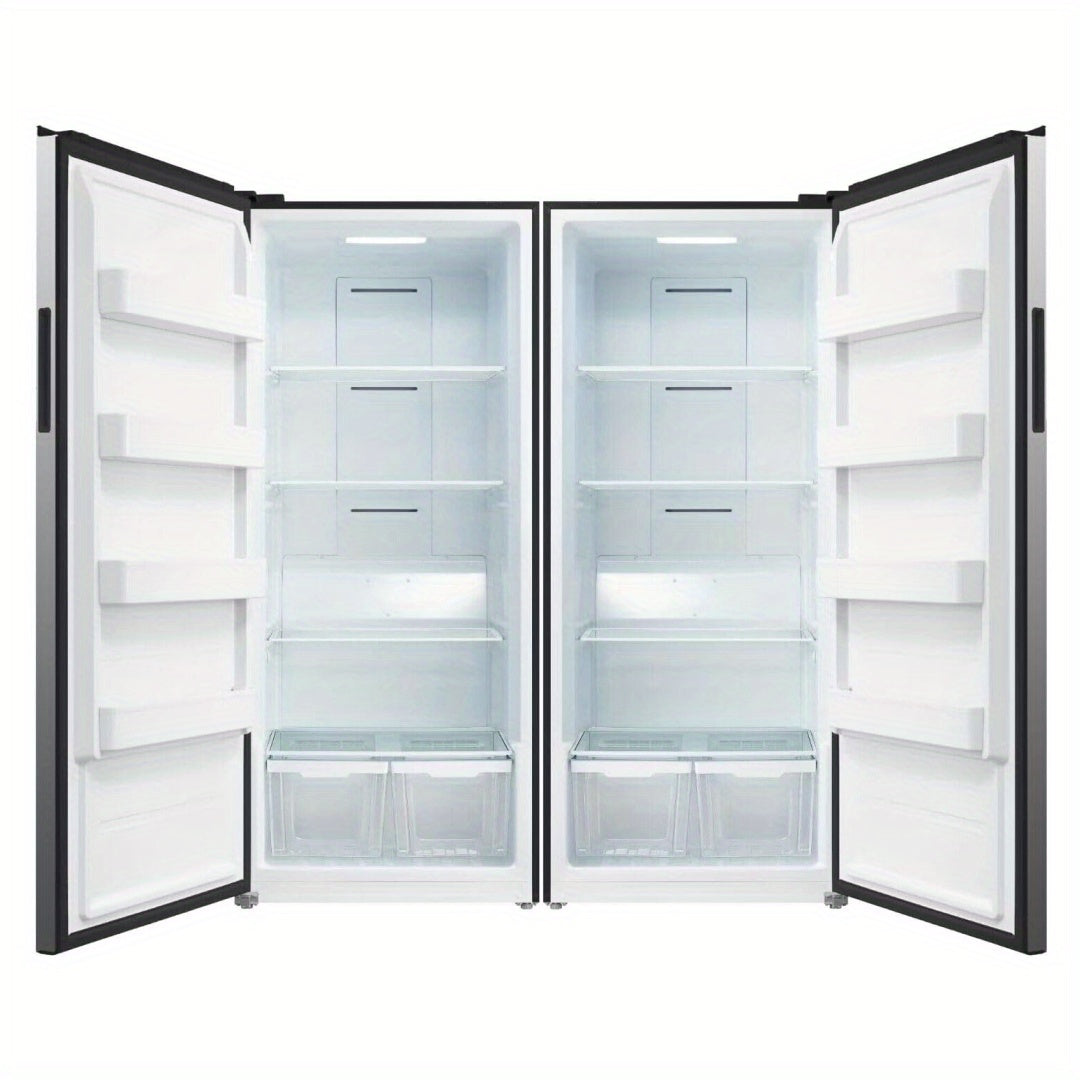 Gal Upright Freezer – Convertible Freezer/Refrigerator with LED Light & Reversible Door