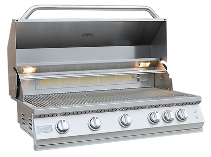 Outdoor Kitchen 40" Premium Built-In Gas Grill | 5 Burner + Rotisserie | 304 Stainless Steel