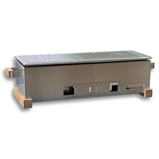 24" Charcoal Grill – Wide Stainless Steel Tabletop
