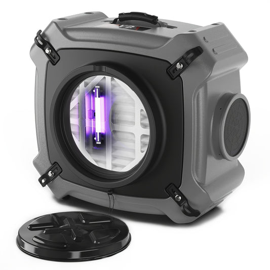 4-Stage Air Scrubber with UV-C, HEPA & Carbon Filters – 550 CFM