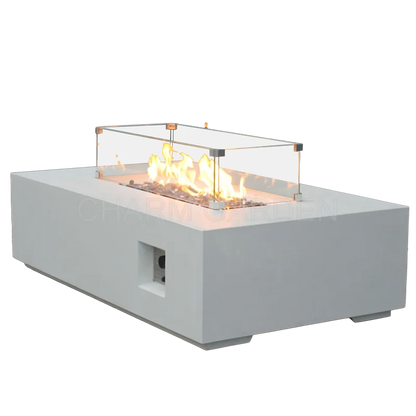 Modern Outdoor Luxury Furniture Rectangle Gas Fire Pit