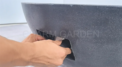 Matt Grey Luxury Concrete Fire Pit Bowl - Outdoor