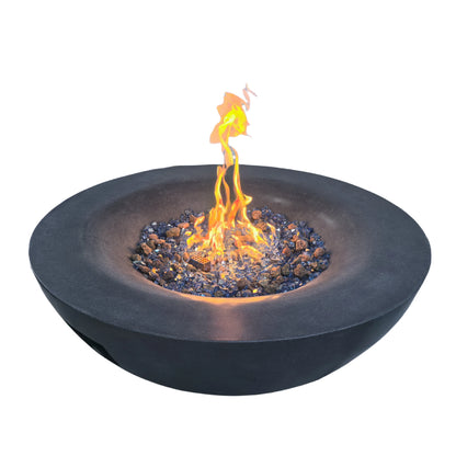 Matt Grey Luxury Concrete Fire Pit Bowl - Outdoor