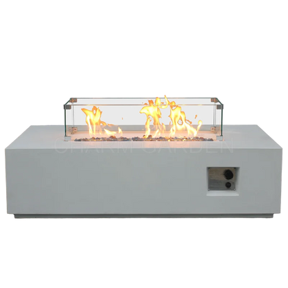 Modern Outdoor Luxury Furniture Rectangle Gas Fire Pit