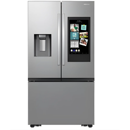 LuxChill Stainless Steel Refrigerator with Interactive Screen