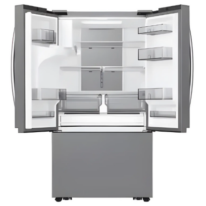LuxChill Stainless Steel Refrigerator with Interactive Screen