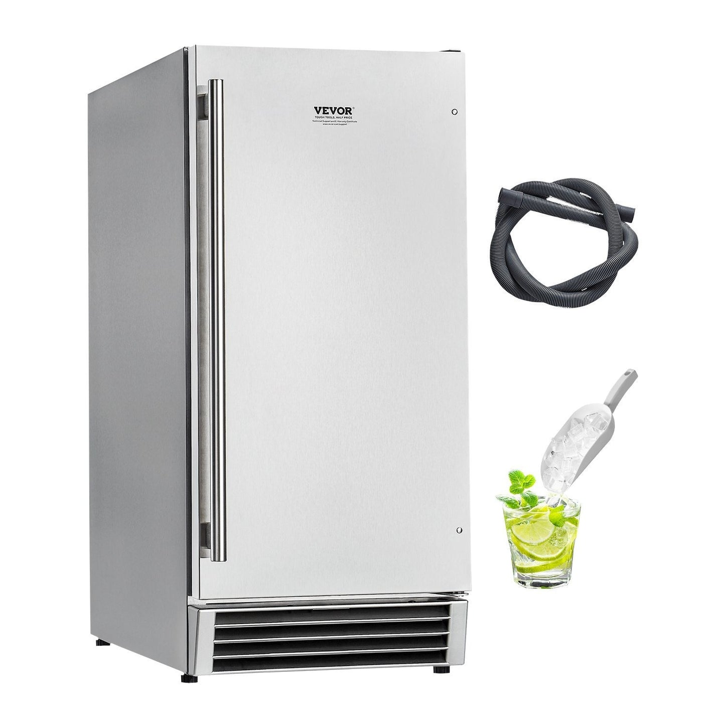 Undercounter Ice Maker Machine – 50 lbs/Day, Built-In with Reversible Door