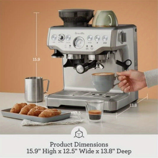 Barista Express Espresso Machine with Grinder – Vintage Stainless Steel