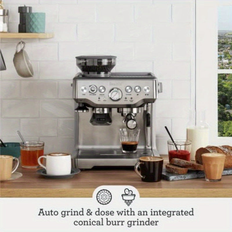 Barista Express Espresso Machine with Grinder – Vintage Stainless Steel